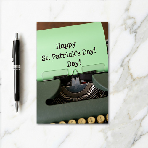 Typewriter St Patricks Day Card