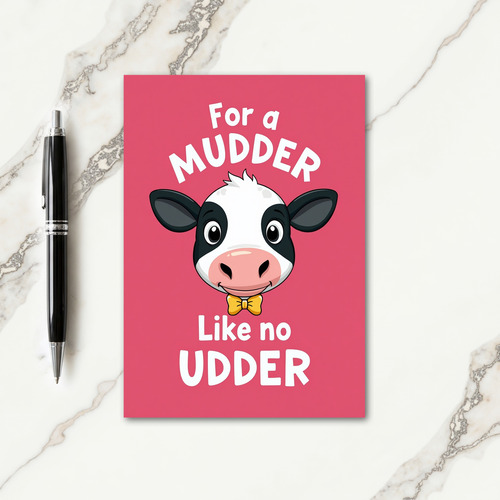 Udderly Wonderful Mom Day Card