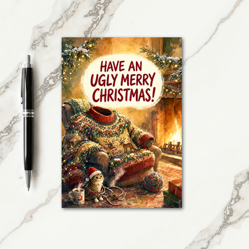 Ugly Christmas Sweater Card