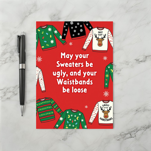 Ugly Sweaters Loose Waistbands Funny Christmas