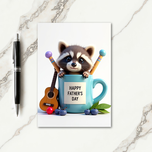 Ukulele Fathers Day Gift Card
