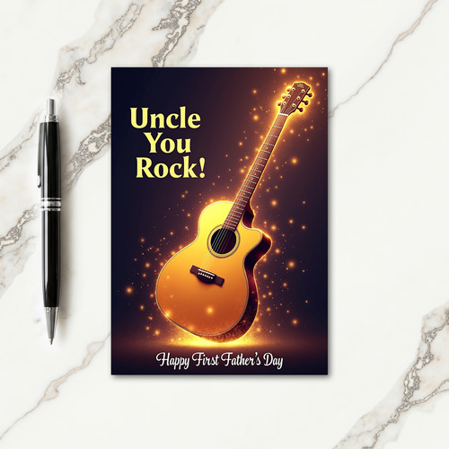 Uncle You Rock Fathers Day Card