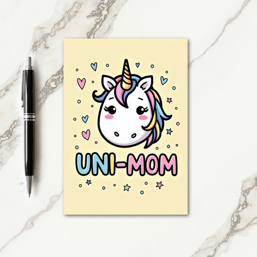 Uni Mom Mythical Equine Card