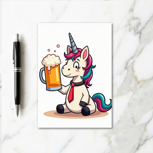 Unicorns Drink Up Fun Card