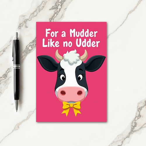 Unique Bovine Mothers Day Card