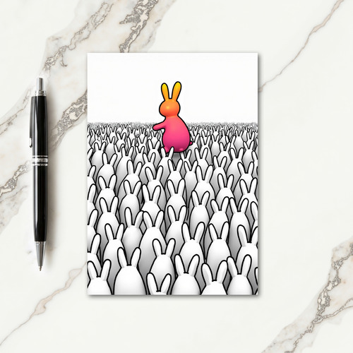 Unique Bunny Art Card