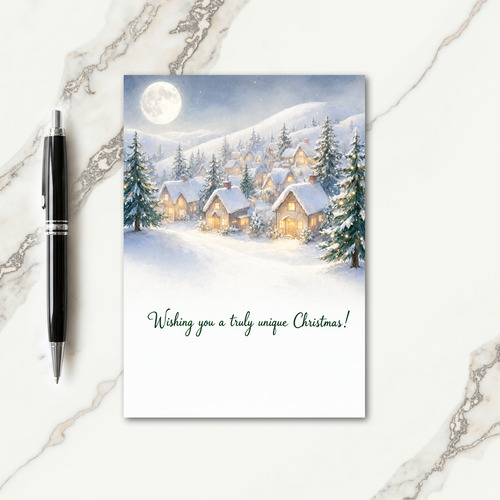 Unique Christmas Card Greetings Card