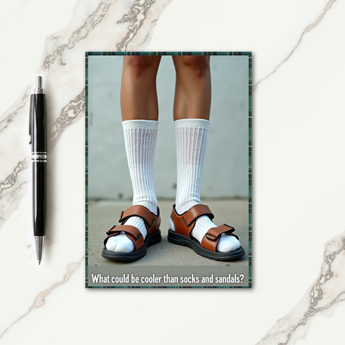 Unique Sandal Birthday Card