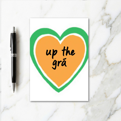 Up The Gra Graphic Heart Card