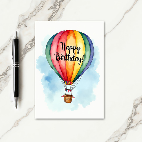 Uplifting Airship Birthday Card
