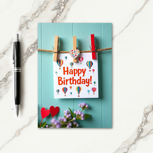Uplifting Balloon Birthday Card