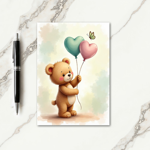 Ursine Fathers Day Joyful Scene Card