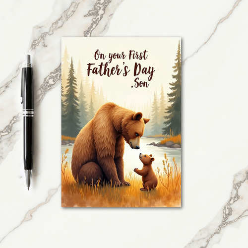 Ursine Fathers Day Scene Card
