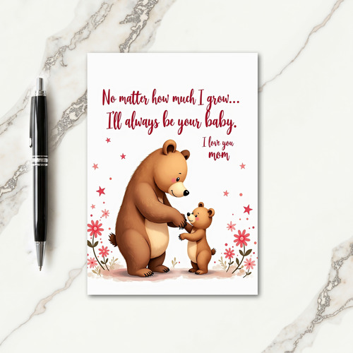 Ursine Moms Love Art Card