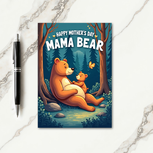 Ursine Mothers Day Forest View Card
