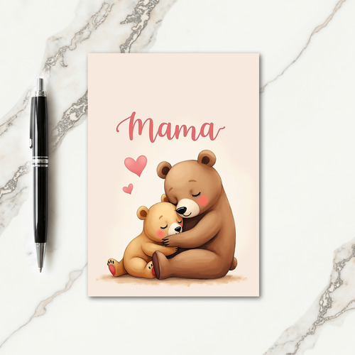 Ursine Mothers Day Hug Card