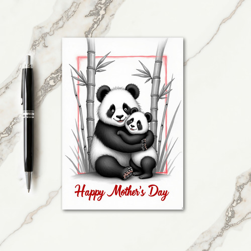 Ursine Mothers Day Illustration Card