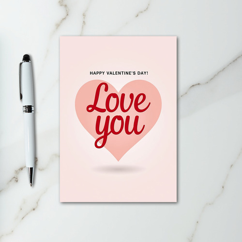 Valentine 3D Love You Card