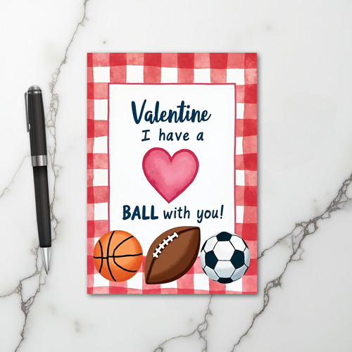 Valentine Ball Sports Card