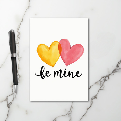 Valentine Be Mine Hearts Card