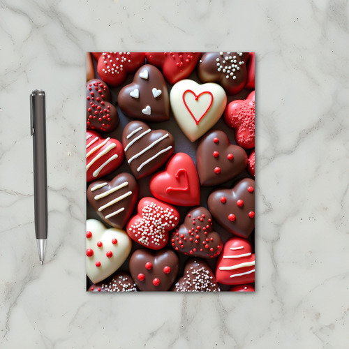 Valentine Chocolate Hearts Card