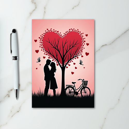 Valentine Couple Love Tree Card