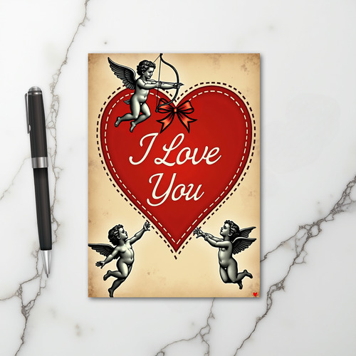 Valentine Cupid Love Card
