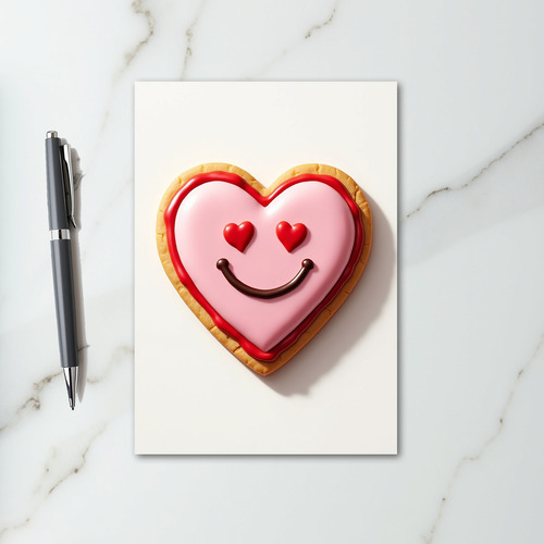 Valentine Heart Cookie Card