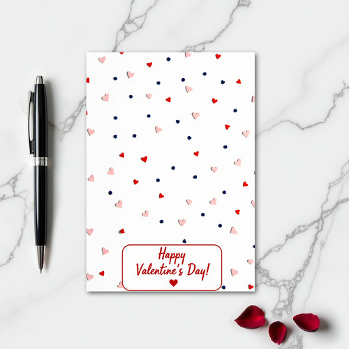 Valentine Hearts Confetti Card