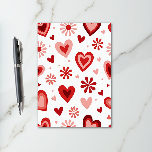 Valentine Hearts Floral Love Card