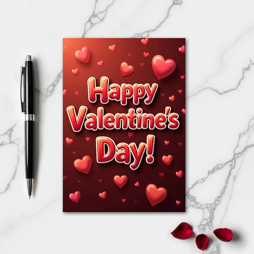 Valentine Hearts Greeting Card