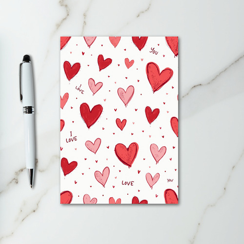 Valentine Hearts I Love You Card