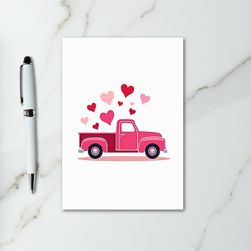 Valentine Hearts Truck Card