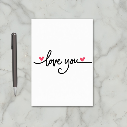 Valentine Love You Minimal Card