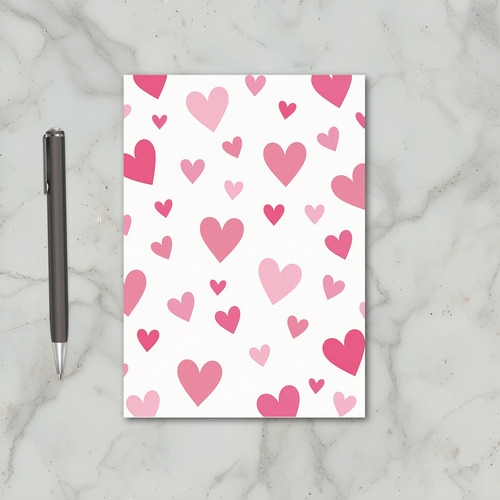 Valentine Pink Hearts Card