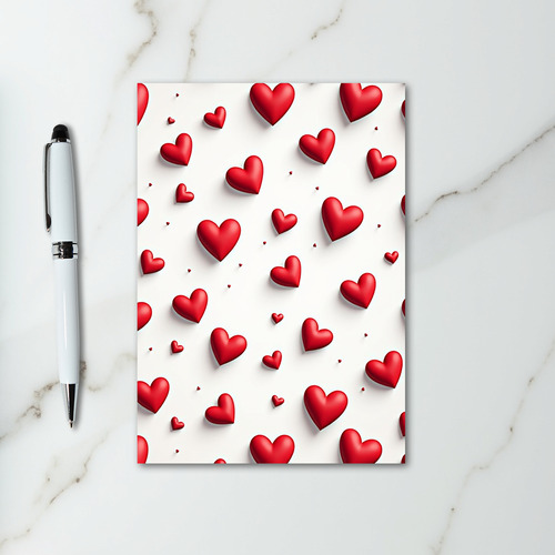 Valentine Red Hearts Love Card