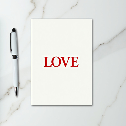 Valentine Red Smooth Love Card