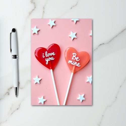 Valentine Sweetheart Lollipop Card