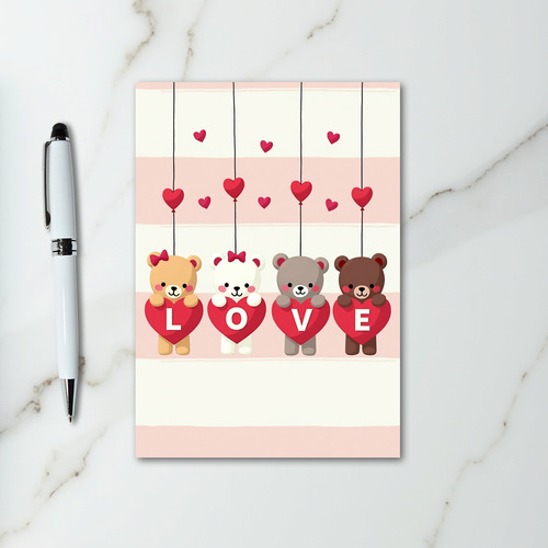 Valentine Teddy Bear Love Card