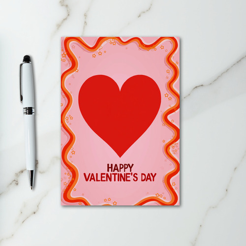 Valentine Wavy Heart Card