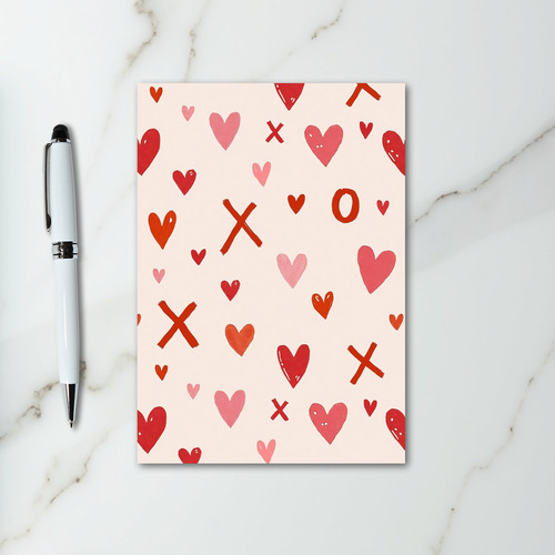 Valentine Xoxo Love Hearts Card