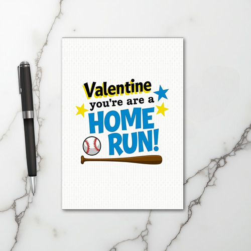Valentine You Are A Home Run Card