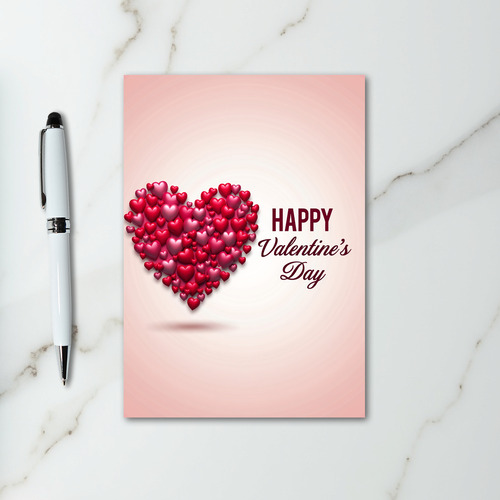 Valentines 3D Hearts Card