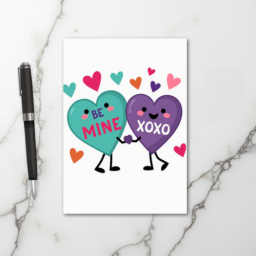 Valentines Be Mine Xoxo Card