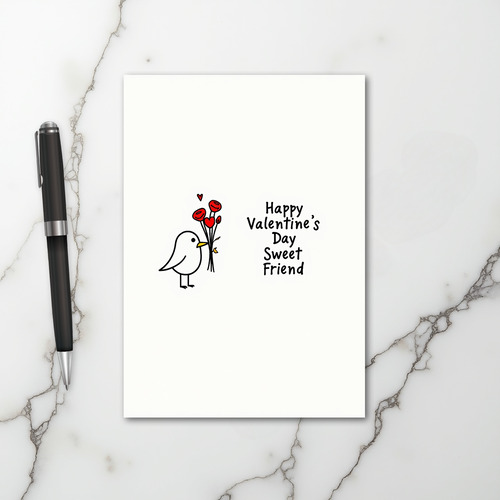 Valentines Bird Friend Card