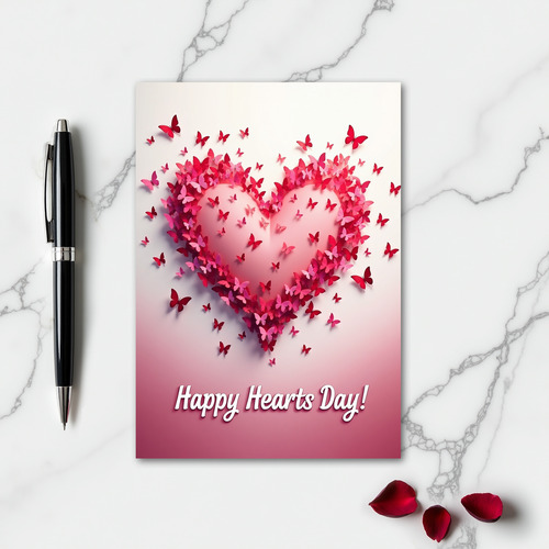 Valentines Butterfly Heart Card