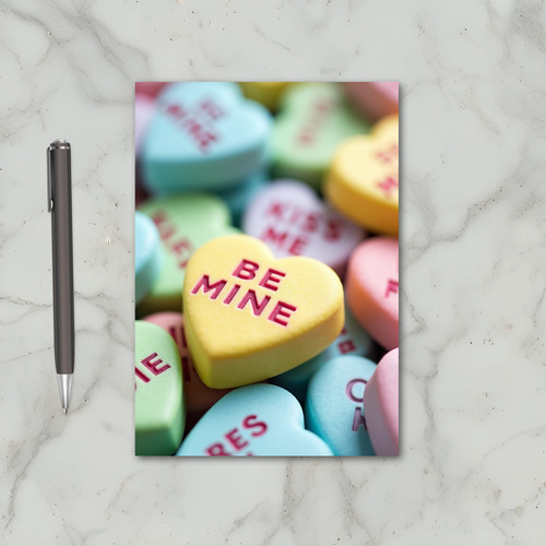 Valentines Candy Heart Love Card