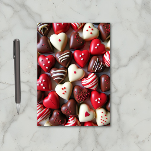 Valentines Chocolate Hearts Card