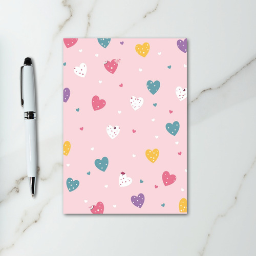 Valentines Colorful Hearts Card