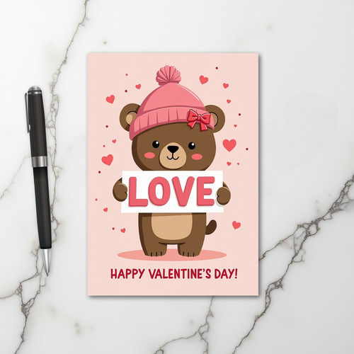 Valentines Day Bear Love Card